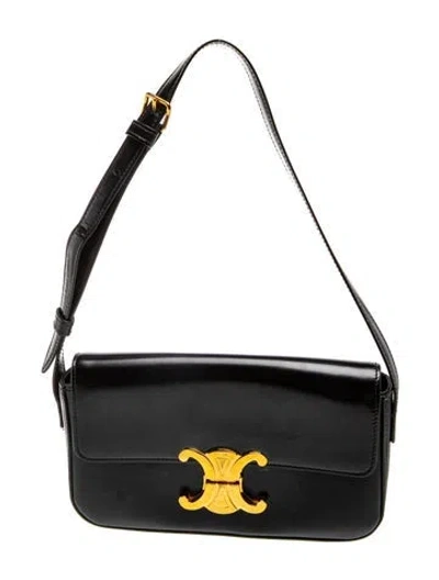 Pre-owned Celine Triomphe Claude In Black