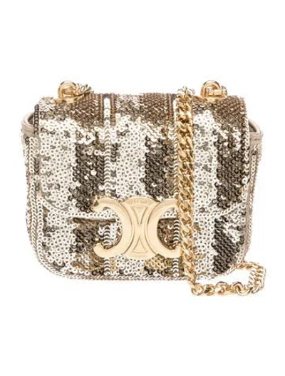 Pre-owned Celine Triomphe Claude Mini 2023 In Neutral
