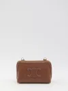 Celine Triomphe Clutch On Chain In Tan
