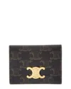 Celine Women Triomphe Canvas Card Case In Brown