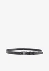 Celine Triomphe Coated Canvas Belt In Black