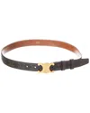 Celine Triomphe Coated Canvas Belt In Brown