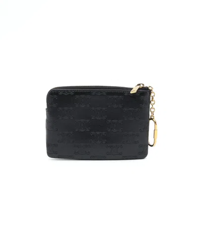 Celine Céline Triomphe Coin Purse In Black