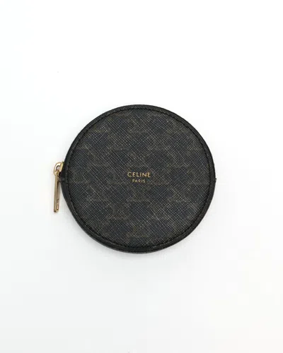 Pre-owned Celine Céline Triomphe Coin Purse In Brown