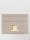 Celine Triomphe Compact Card Holder In Neutral
