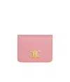 Celine Button The Wallet With The Logo In Pink