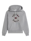 Celine Triomphe Cotton Fleece Hoodie In Grey