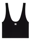 Celine Triomphe Bra In Athletic Cotton In Black