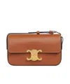 Celine Shoulder Bag Triomph Claude In Natural Calfskin In Brown