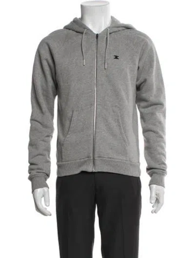 Pre-owned Celine Triomphe Crew Neck Hoodie In Gray