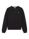 Celine Triomphe Crew Neck Sweater In Wool And Cashmere In Black