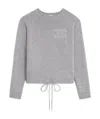 Celine Triomphe Crew Neck Sweater In Wool And Cashmere In Gray