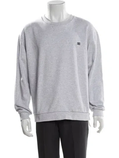Pre-owned Celine Triomphe Crew Neck Sweatshirt In Gray