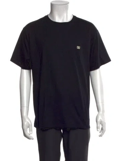Pre-owned Celine Triomphe Crew Neck T-shirt In Black