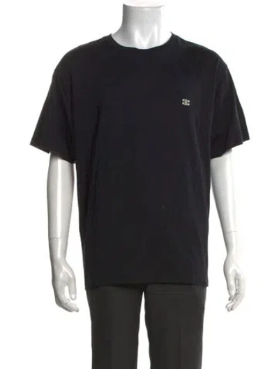 Pre-owned Celine Triomphe Crew Neck T-shirt In Black