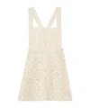 Celine Triomphe Crochet Mini Dress In Nude