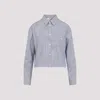 Celine Triomphe Cropped Shirt In Blue