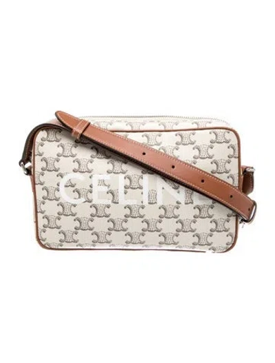 Pre-owned Celine Triomphe Crossbody Bag 2024 In Neutral
