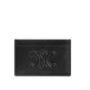 Celine Triomphe Cuir Card Holder In Black
