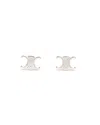 Celine Céline Triomphe Earrings In Silver