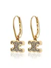 CELINE TRIOMPHE EMBELLISHED EARRINGS