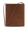 Celine Triomphe Embossed Bucket Shoulder Bag In Brown