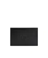 Celine Triomphe Embossed Card Bag In Black