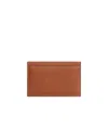 Celine Logo-debossed Leather Cardholder In Brown