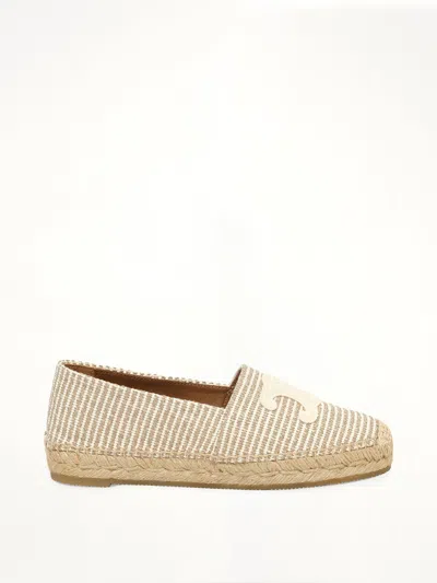 Celine Triomphe Espadrille 05 With Embroidered P In Animal Print