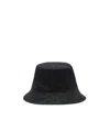 Celine Mini Triomphe Bucket Hat In Cotton In Black
