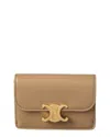 Celine Triomphe Flap Leather Card Case