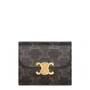 Celine Printed Business Card Bag In Brown