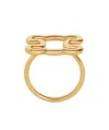 Celine Triomphe Frame Gold Finish Ring In Yellow