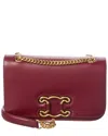 Celine Triomphe Frame Medium Leather Shoulder Bag