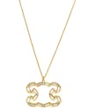 Celine Triomphe Frame Sparkle Necklace
