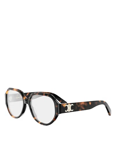 Celine Triomphe Geometric Eyeglasses, 55mm In Multi