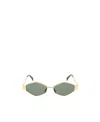 Celine Triomphe Geometric-frame Sunglasses In Green