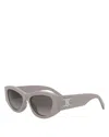 Celine Triomphe Geometric Sunglasses, 55mm In Brown/brown Grad
