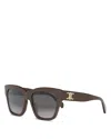 Celine Triomphe Geometric Sunglasses, 55mm In Brown/gray Gradient