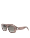 Celine Triomphe Geometric Sunglasses, 55mm In Brown/gray Gradient