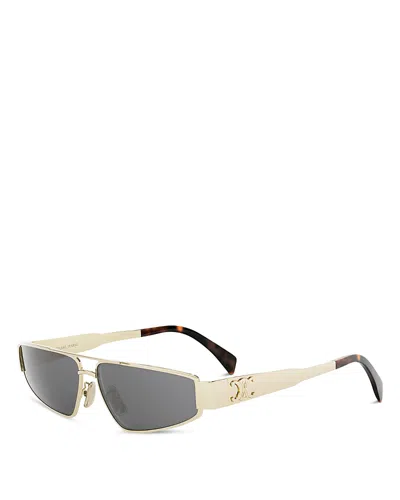 Celine Triomphe Geometric Sunglasses, 59mm In Silver