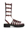Celine Clea Triomphe Medium Sandals In Black