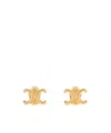 Celine Triomphe Gold-faced Brass Earrings In Yellow