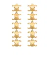 Celine Triomphe Gold-finished Earrings In Yellow