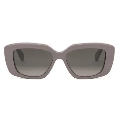 Celine Triomphe Grey Gradient Rectangular Ladies Sunglasses Cl40216u 45f 55 In ["grey","brown"]