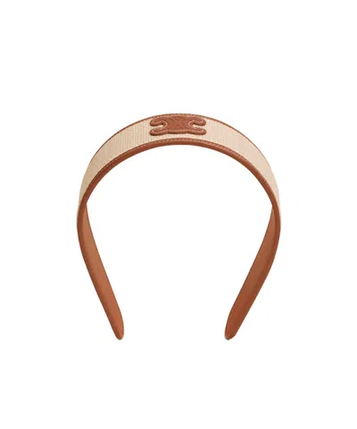 Celine Triomphe Hair Band In Yellow