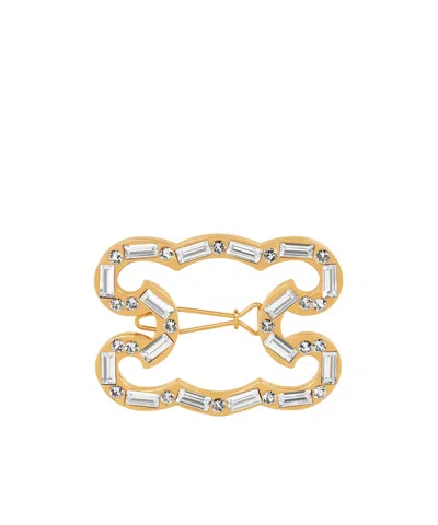 Celine Triomphe Hairpin In Yellow