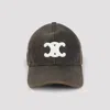 Celine Brown Triomphe Calf Leather Hat In Brown