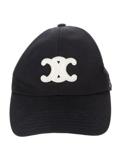 Pre-owned Celine Triomphe Hat In Blue