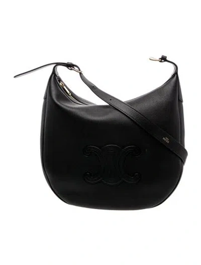 Pre-owned Celine Triomphe Heloise Medium 2023 In Black